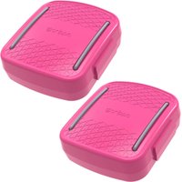 kit 2 Porta Cotonetes Acessórios Para viagem Rosa com Elástico Interno Portátil Crippa