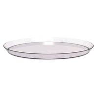 Bandeja Redonda Com 34cm Glassy Crippa Transparente Servir Restaurante Bar Lanchonete