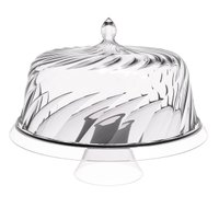 Boleira Porta Bolo com Cúpula e Pé Com 25cm Transparente Glassy Crippa Doces Petiscos