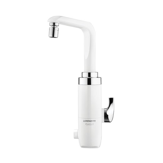 Torneira Elétrica Lorenzetti Essence de Bancada Branca/Cromada 220V