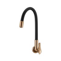 Torneira Lorenzetti Lorenflex 1178 RG27 Com Bica Flexível De Parede Rose Gold