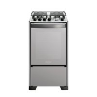 Fogão 4 Bocas Espelhado com Mesa Inox Dako Magister Inox Style Bivolt