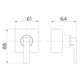Acabamento Para Registro Docol Stillo 824143 Para Base Deca 1/2", 3/4" E 1" Ouro Polido