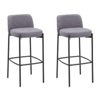 Conjunto com 2 Banquetas Fany Cinza Escuro