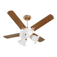 Ventilador De Teto Venti-Delta New Zeta Com 4 Pás Branco / Cobre 127V 34-4102