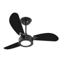 Ventilador De Teto Venti-Delta New Light Led Com 3 Pás Preto 220V 38-3264