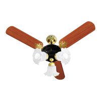 Ventilador De Teto Venti-Delta New Zeta Com 3 Pás Mogno / Preto 127V 34-3105