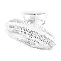 Ventilador De Teto Venti-Delta Premium 360 50Cm Com Grade De Plástico Branco Bivolt
