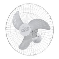 Ventilador De Parede Venti-Delta Premium 60cm Branco / Cromado Bivolt BIVOLT 73-6428