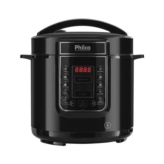 Panela De Pressão Elétrica Philco Ppp01P 6L Preta 127V