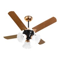 Ventilador De Teto Venti-Delta New Zeta Com 4 Pás Preto / Cobre 220V 34-4205