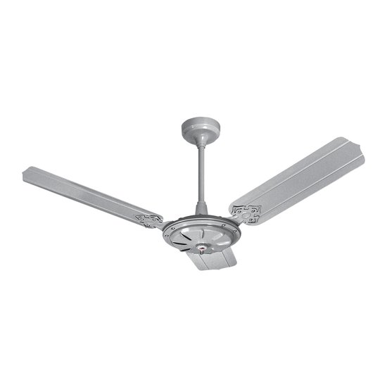 Ventilador De Teto Venti-Delta New Comercial Eco Com 3 Pás Cinza 220V 36-3206