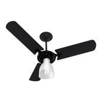 Ventilador De Teto Venti-Delta New Delta Light Com 3 Pás Preto 127V 38-3151