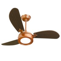 Ventilador De Teto Venti-Delta New Light Led Com 3 Pás Cobre 127V
