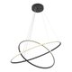 Lustre Pendente Nordecor Inverse Redondo 2529 Preto Led Bivolt
