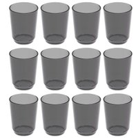 12 Copos Crippa 500ml Plástico Fumê Suco Água Bebidas Escolar