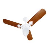 Ventilador De Teto Venti-Delta New Delta Light GP Com 3 Pás Branco / Mogno 220V 38-3273