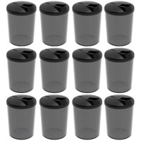 Kit 12 Farinheiras Porta Farofa Temperos Fumê com Tampa 400ml Crippa