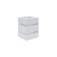 Arandela Blumenau Quadro Aleta G9 Bivolt Branco Fosco