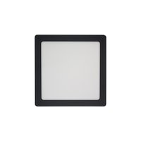 Painel De Led Blumenau Slim Quadrado De Sobrepor 12W Bivolt Preto 4100K Luz Neutra