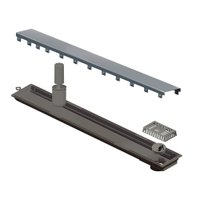Ralo Linear Elleve Versatile 4258 75cm Saída na Extremidade com Tampa Inox INOX 4258