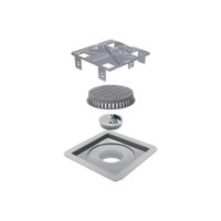 Ralo Linear Elleve Square 7343 10x10 com Tampa Oculta OCULTA 7343