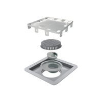 Ralo Linear Elleve Square 209 15x15 com Tampa Oculta OCULTA 209