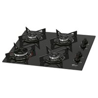 Cooktop a Gás Fischer Fit Line 4Q com 4 Bocas Preto