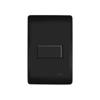 Interruptor Simples Fame Habitat Black com Placa 4x2 Preto
