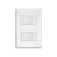Interruptor Simples Duplo Fame Evidence com Placa 4x2 Branco