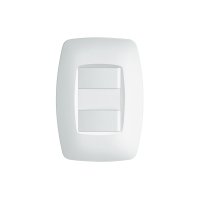 Interruptor Simples Duplo Fame Elegance com Placa 4x2 Branco