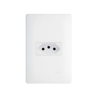Tomada Fame Habitat 2P+T 20A com Placa 4x2 Branco