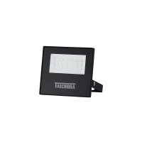Refletor Taschibra TR LED Slim 20W Preto Bivolt 3000K Luz Amarela