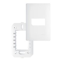 Placa com Suporte Fame Habitat 4x2 para Módulo Horizontal Branco