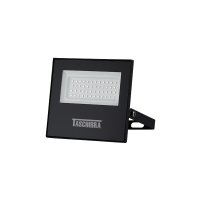 Refletor Taschibra TR LED Slim 50W Preto Bivolt 3000K Luz Amarela