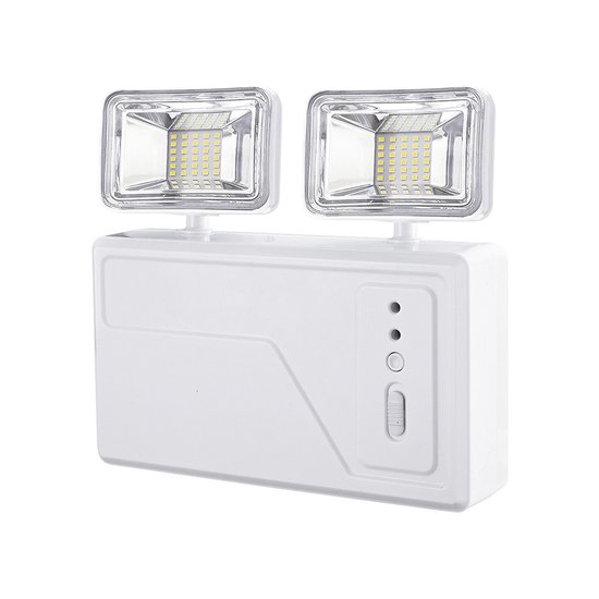 Luminária De Emergência Bloco Autônomo LED Blumenau 2 Faróis 18W Bivolt 6500K Luz Branca