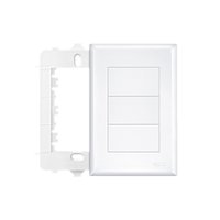 Placa Cega com Suporte Fame Evidence 4x2 Branco