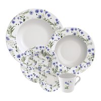 Aparelho de Jantar Tramontina Ana Alice 20 Peças em Porcelana Decorada