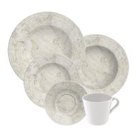 Aparelho de Jantar Tramontina Travertino 20 Peças em Porcelana Decorada 96589007