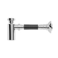 Sifão Sanfonado Extensível Blukit com Copo 48cm Cromado Universal