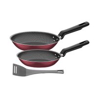Jogo de Frigideiras Tramontina Loreto 20399781 com Espátula Vermelho VERMELHO 20399781