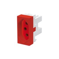 Módulo Tomada para Uso Específico Fame Habitat 2P+T 20A Vermelho