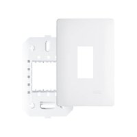 Placa com Suporte Fame Habitat 4x2 para Módulo Vertical Branco