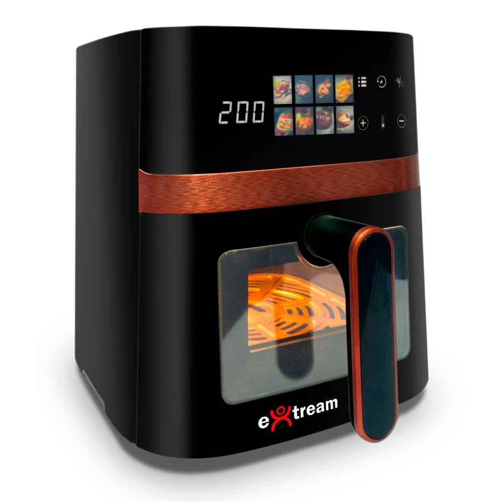 Air Fryer Fritadeira Elétrica Digital Extream 5,5L Preto e Cobre, 220v