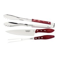 Kit Churrasco 3 Peças Tramontina 21198761 Vermelho  21198761