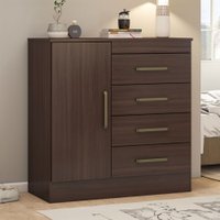 Cômoda Montevidéu 1 Porta 4 Gavetas Café Touch - Demóbile