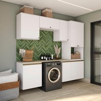 Lavanderia Modulada Kappesberg Celeste 6 Peças Branco 250cm