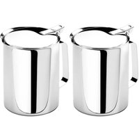 2 Jarras de Inox com Tampa Aparador de Gelo 1,9L para Suco Água Chá Refrescos Brinox