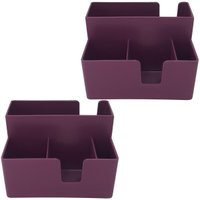 Kit 2 Portas Sachês Guardanapos Açúcar Organizadores Multiuso Bancada Purple 