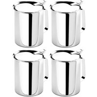 4 Jarras de Inox 1,9L com Tampa Aparador de Gelo Servir Água Suco Arienzo Brinox